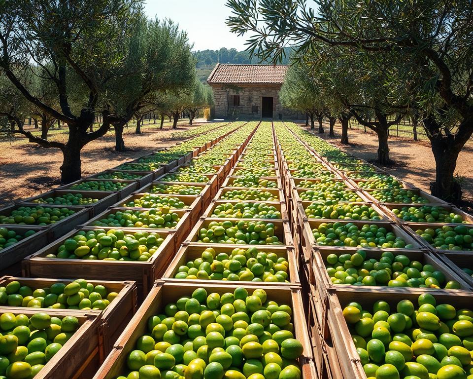 Olive Storage Before Milling